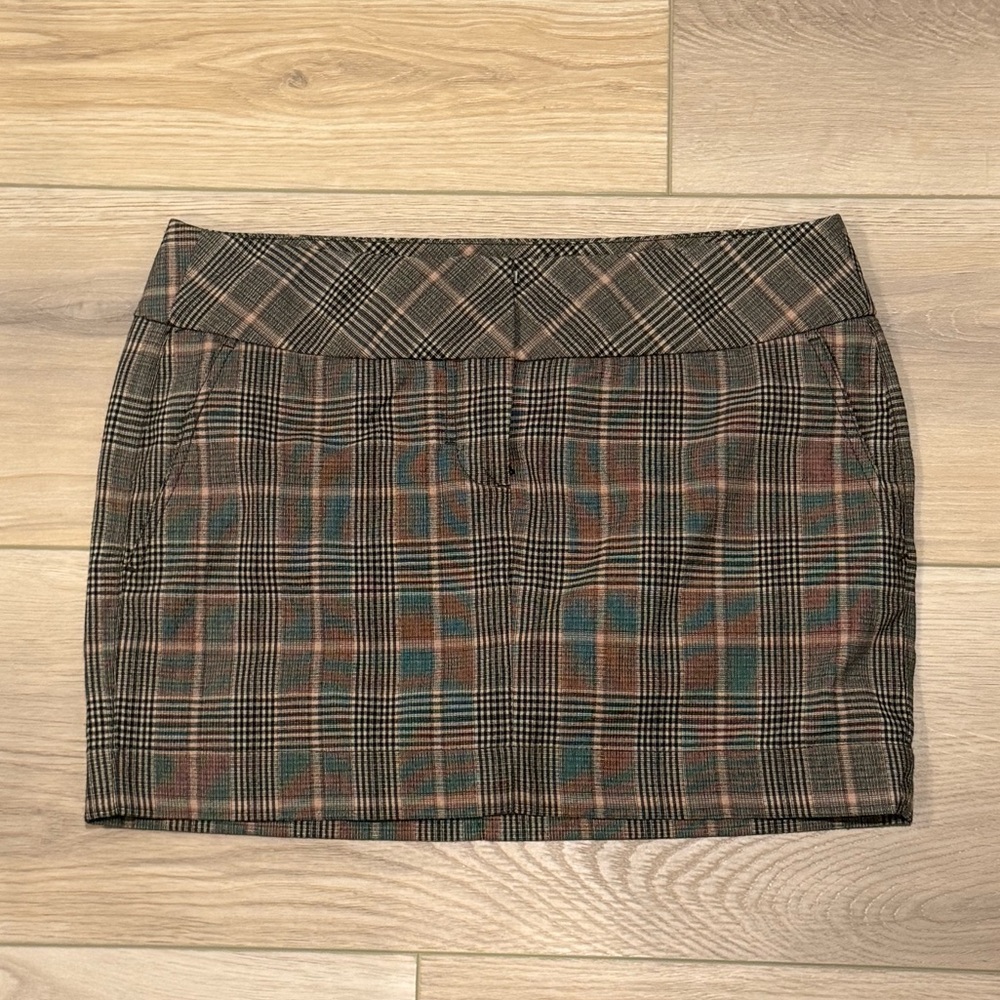 Express Plaid Mini Skirt